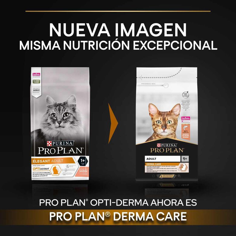 Pro Plan Derma Plus Hairball Control Salmão ração para gatos, , large image number null