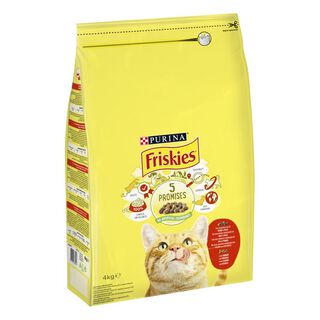 Friskies Adult Vaca, Frango e Legumes ração para gatos