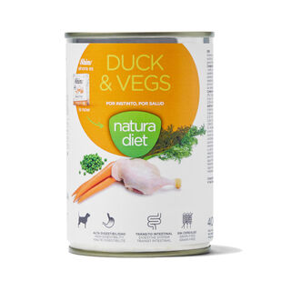 Natura Diet Pato e Legumes latas para cães