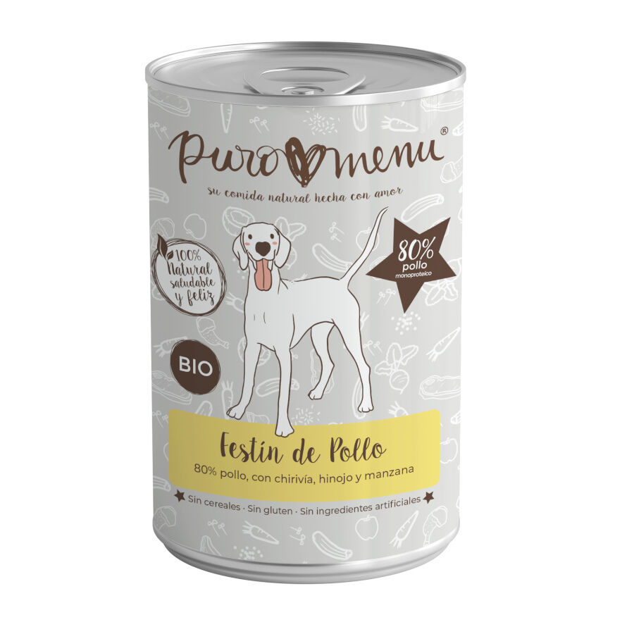 400 g Puro Menu Bio Chicken Feast lata para c&atilde;es, , large Imagem n&uacute;mero 1
