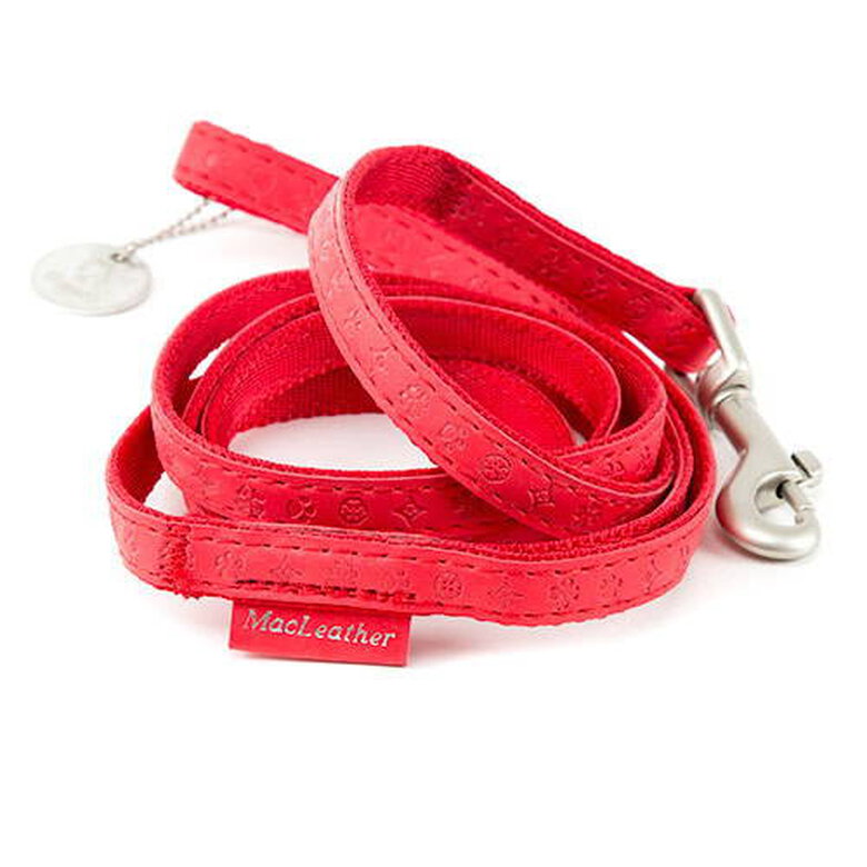 MacLeather Classic correa para perros polipiel rojo image number null