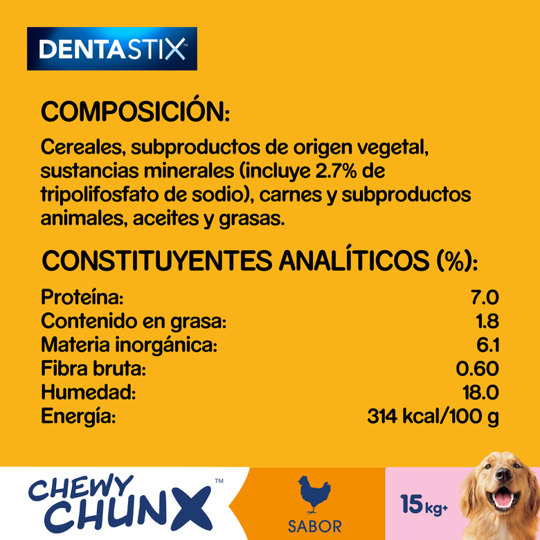 68 g Pedigree Dentastix Chewy Chunx Snacks Dentários Frango para Cães Médios e Grandes,  Imagem número 3 68 g Pedigree Dentastix Chewy Chunx Snacks Dentários Frango para Cães Médios e Grandes, , large Imagem número 3