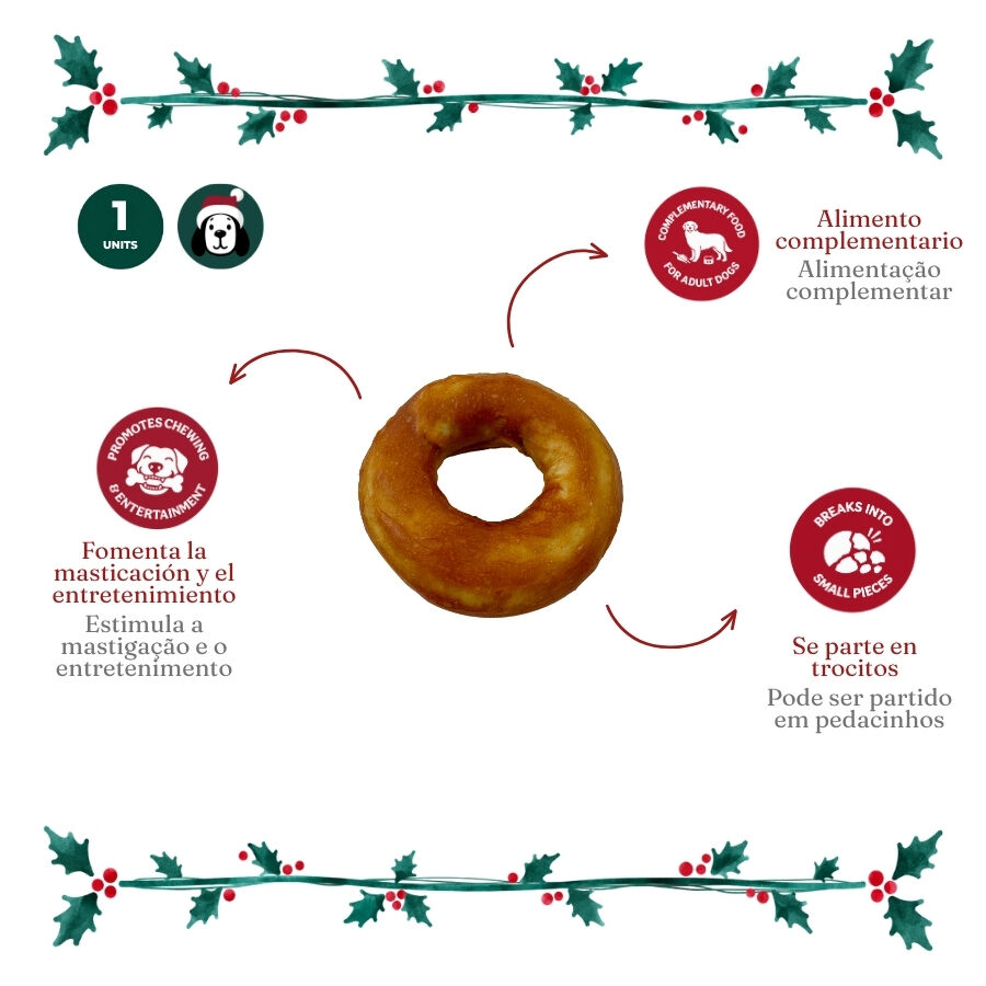 1 un. Wonder Christmas Donut Snacks para C&atilde;es, , large Imagem n&uacute;mero 3