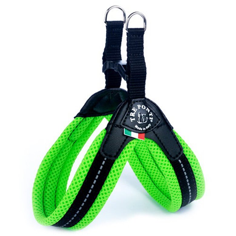 Tre Ponti Peitoral Verde Acolchoado para cães,  Imagem número 1 Tre Ponti acolchado verde arnés para perros Imagem número 1