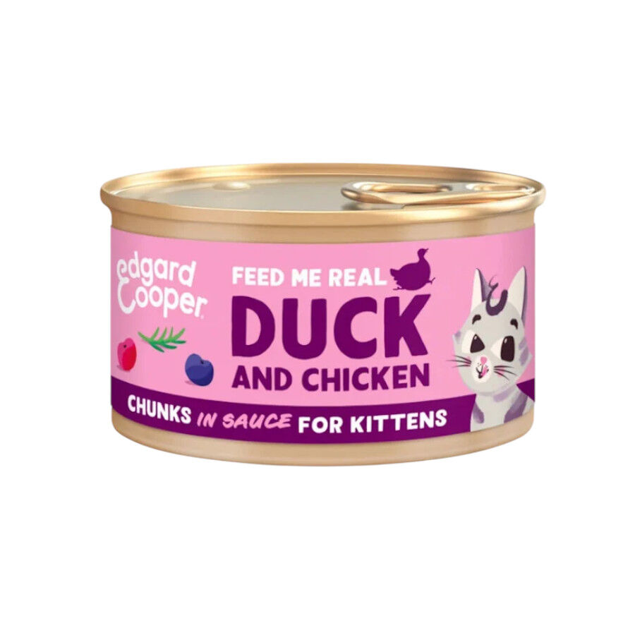 85 g Edgard & Cooper Kitten Alimento h&uacute;mido de pato e frango em lata para gatos, , large Imagem n&uacute;mero 1