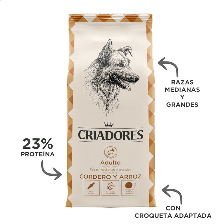 3 kg Criadores Adult Borrego e Arroz ração para cães de porte médio e grande,  Imagem número 3 3 kg Criadores Adult Borrego e Arroz ração para cães de porte médio e grande, , large Imagem número 3