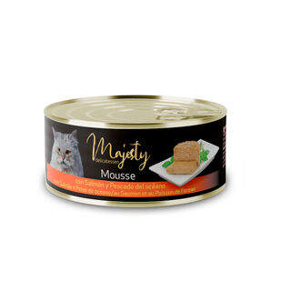 Majesty Adult Mousse de Salmão e Peixe do Oceano para gatos