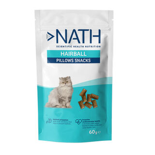 Nath Pillow Snacks Biscoitos Hairball para gatos