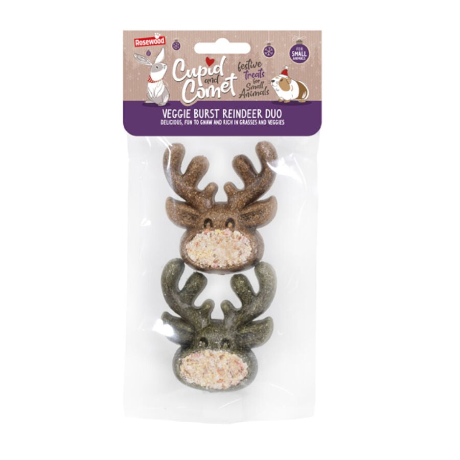 Rosewood Veggie Burst Reindeer Duo  Guloseimas de Legumes para Roedores, , large Imagem n&uacute;mero 2