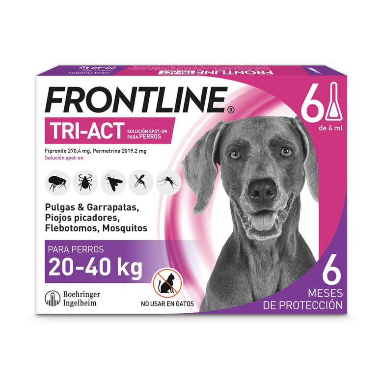 Frontline Tri-Act Pipetas Antiparasitárias para cães 20 - 40 kg, , large image number null