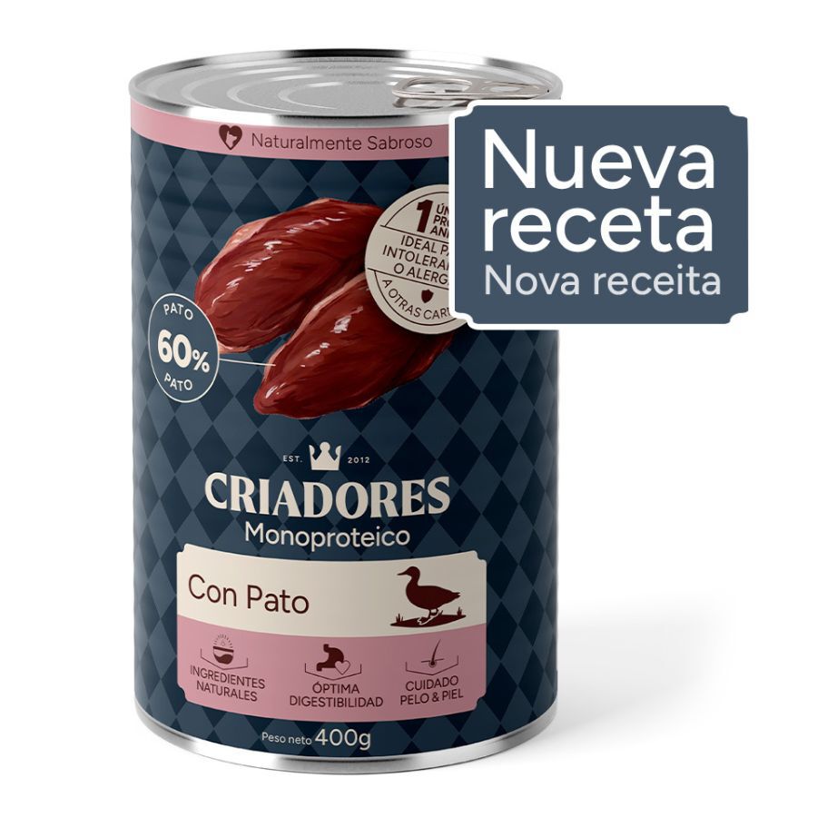 400 g Criadores Monoproteico Comida H&uacute;mida de Pato em lata para c&atilde;es, , large Imagem n&uacute;mero 2