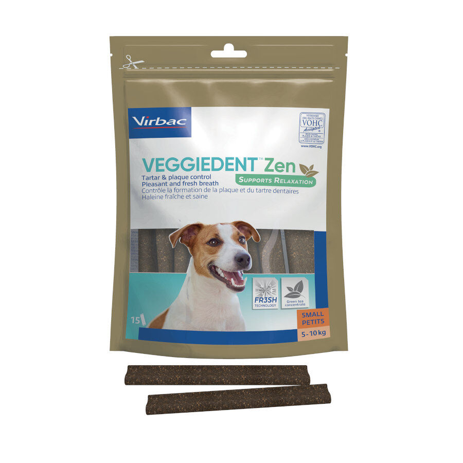 15 sticks Virbac L&aacute;minas Veggiedent Zen S para c&atilde;es, , large Imagem n&uacute;mero 1