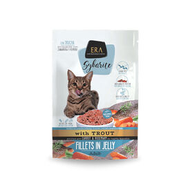 Era Sybarite Adult Truta Filetes em Gelatina Saqueta para gatos 