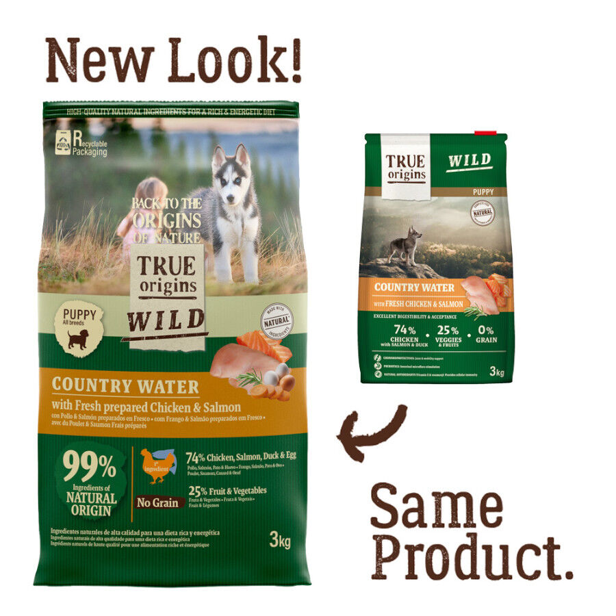 12 kg True Origins Wild Puppy Country Water Frango e Salm&atilde;o ra&ccedil;&atilde;o, , large Imagem n&uacute;mero 2
