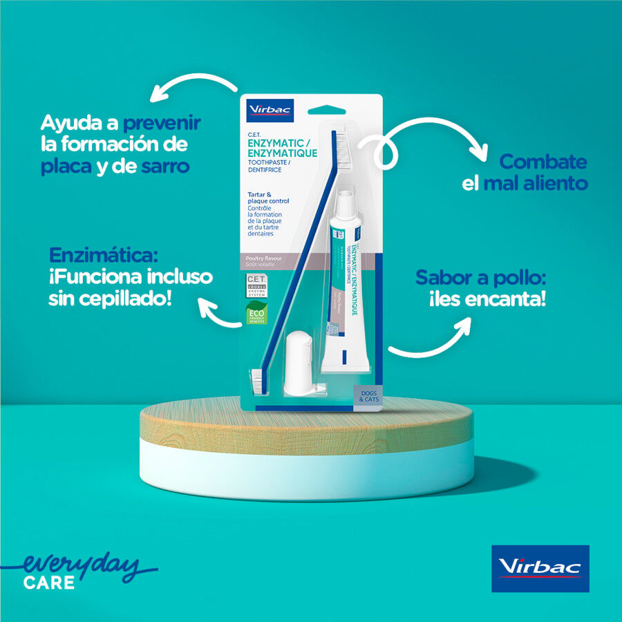 Virbac Kit Dent&iacute;frico Enzim&aacute;tico para c&atilde;es C.E.T, , large Imagem n&uacute;mero 2