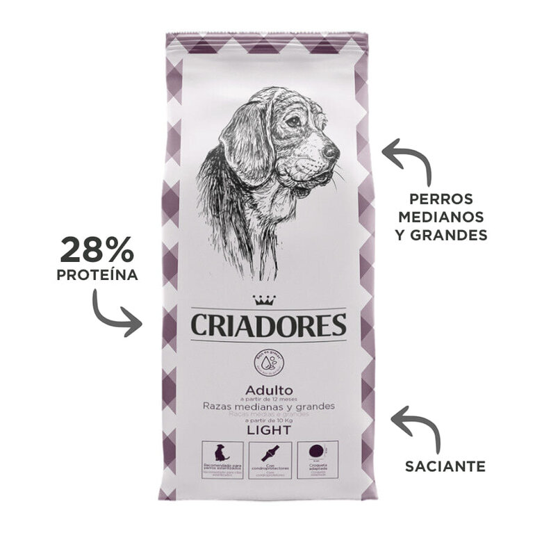 15 kg Criadores Adulto Light Frango ração para cães de porte médio e grande,  Imagem número 4 15 kg Criadores Adulto Light Frango ração para cães de porte médio e grande, , large Imagem número 4