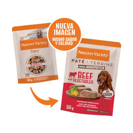 Nature's Variety Medium / Maxi Adult Carne de Vaca saqueta para c&atilde;es