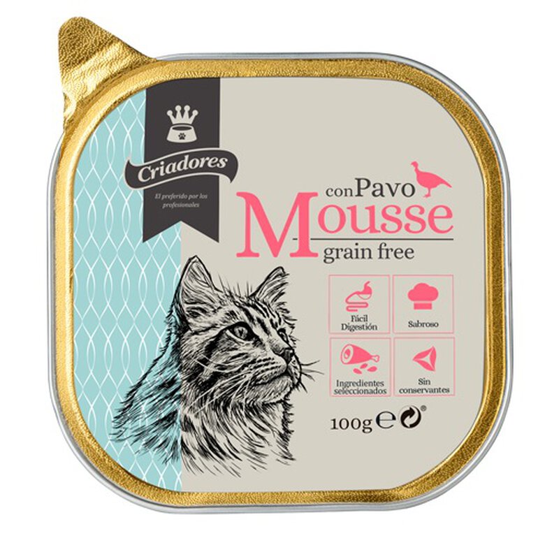 Criadores Grain Free Mousse de Peru terrina para gatos , , large image number null