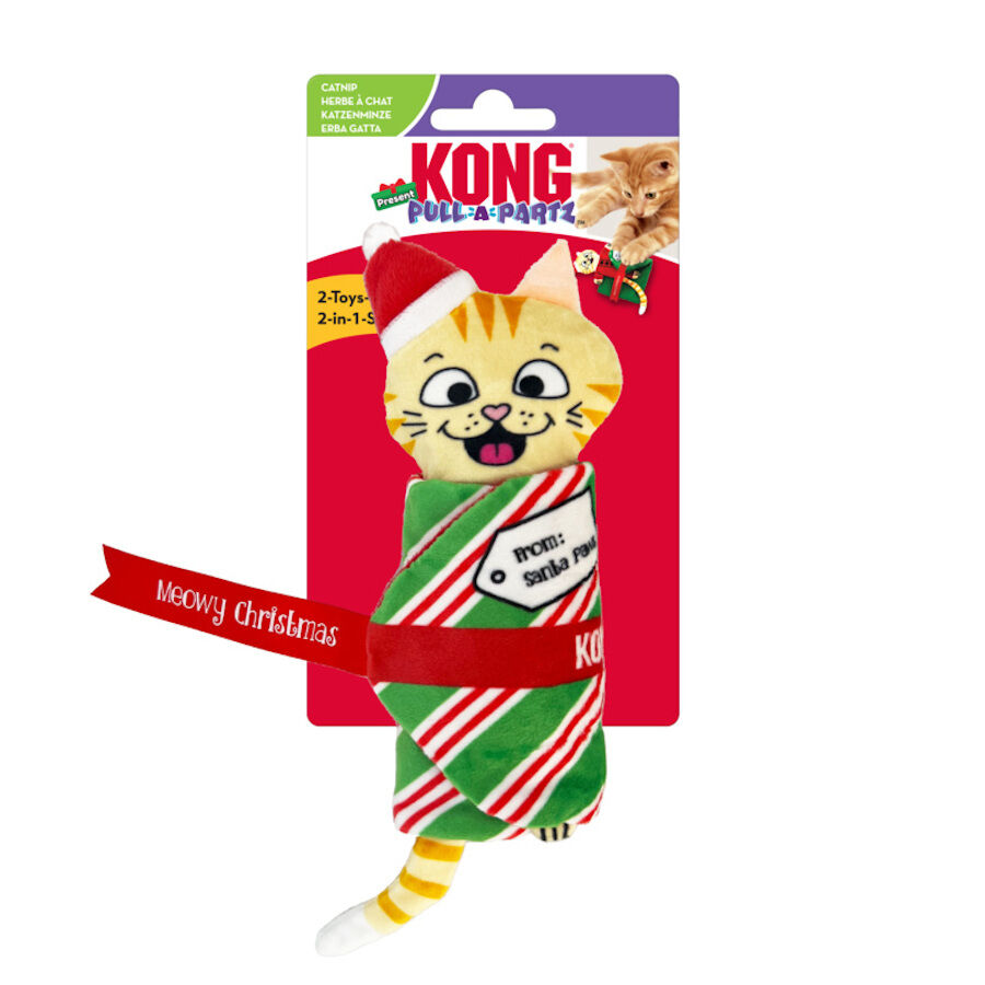 Kong Holiday Pull-A-Part Present brinquedos para gatos , , large Imagem n&uacute;mero 3