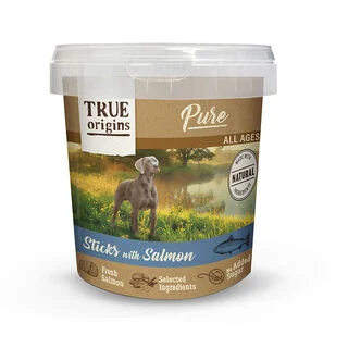 True Origins Pure Sticks Salmão para cães