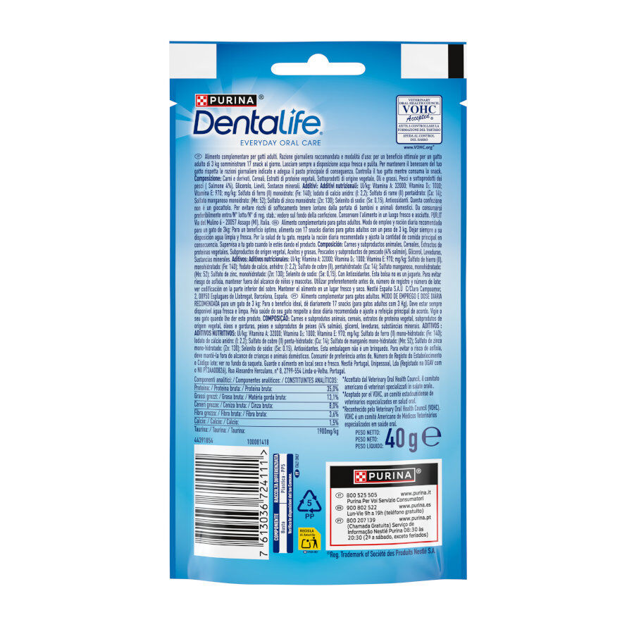 40 g Dentalife Daily Oral Salm&atilde;o Snacks Dent&aacute;rios para gatos, , large Imagem n&uacute;mero 9