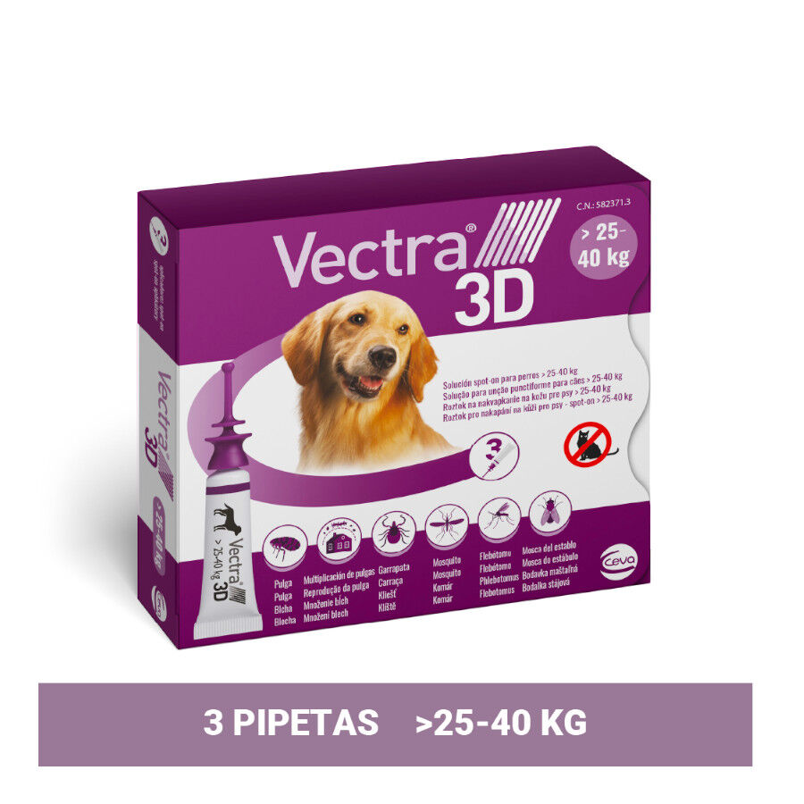 Vectra 3D Pipetas Antiparasit&aacute;rias para c&atilde;es, , large Imagem n&uacute;mero 2