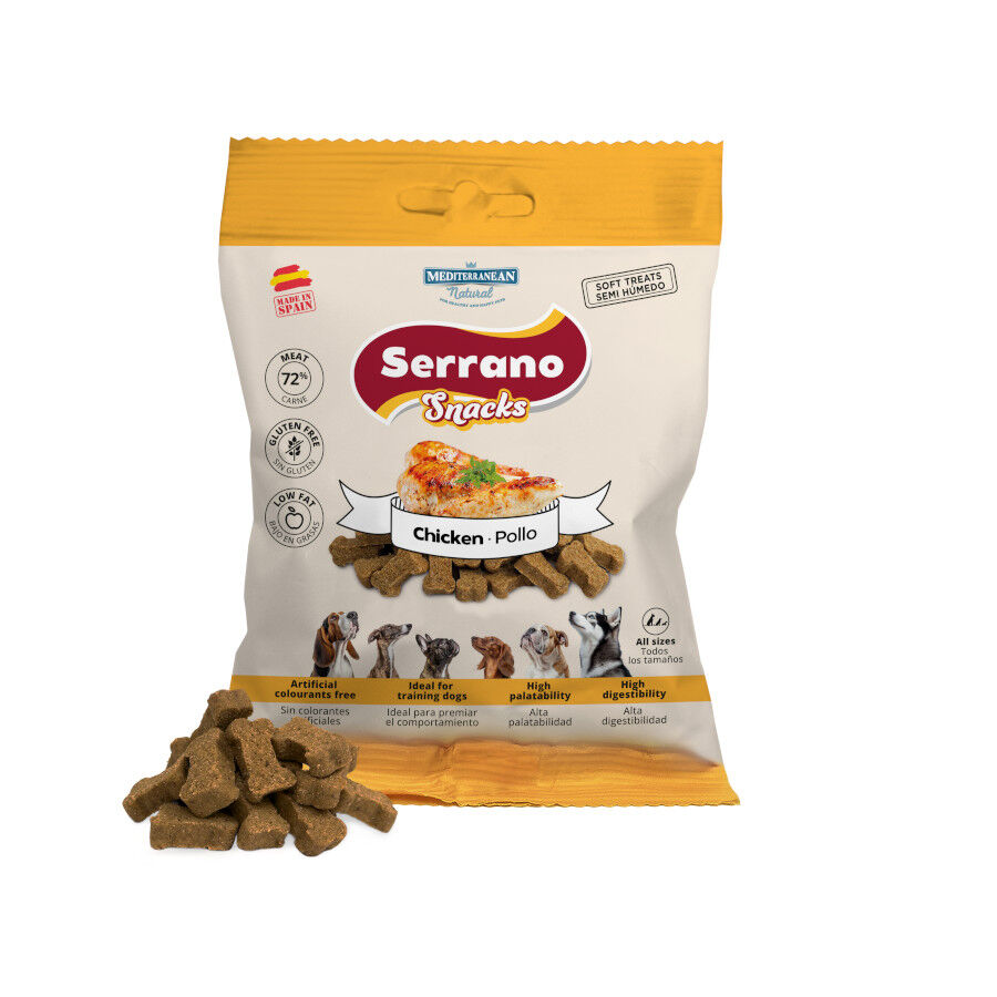 85 g Mediterranean Natural Biscoitos Serrano Snacks de frango para c&atilde;es, , large Imagem n&uacute;mero 2