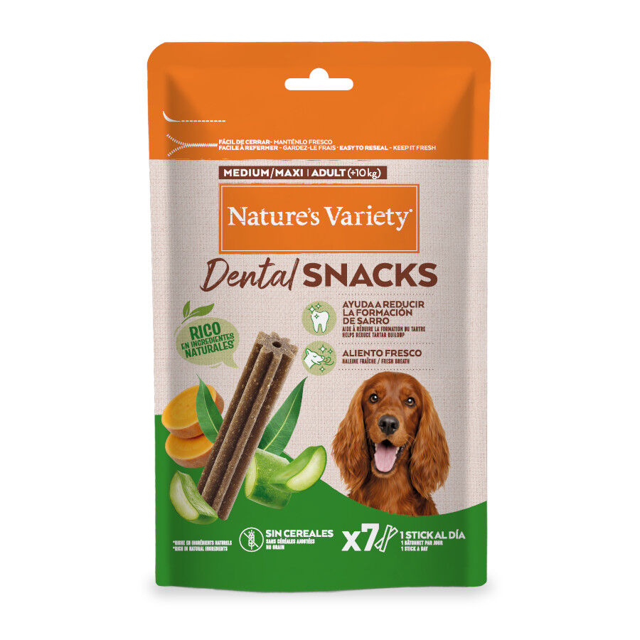 7 barritas Nature's Variety Medium/Maxi Adult Dental Snacks para perros, , large Imagem n&uacute;mero 1