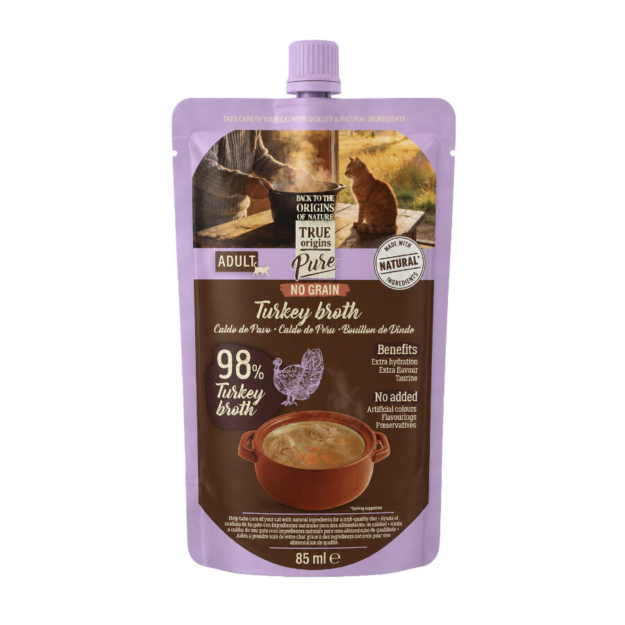 85 ml True Origins Pure Caldo de Peru para gatos, , large Imagem n&uacute;mero 1