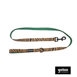 Gotoo Trela estampada tigre castanha para cães