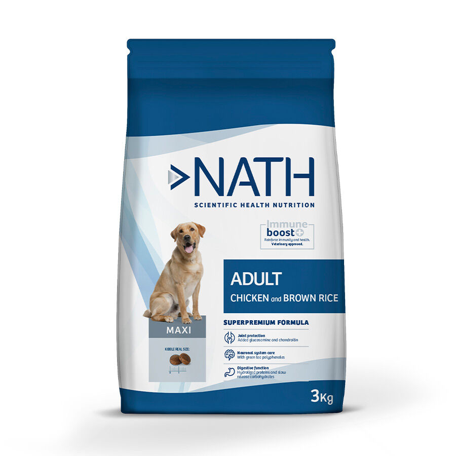 3 kg Nath Adult Maxi Frango ra&ccedil;&atilde;o para c&atilde;es, , large Imagem n&uacute;mero 1