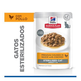 Hill's Young Adult Science Plan Sterilized Frango saqueta para gatos