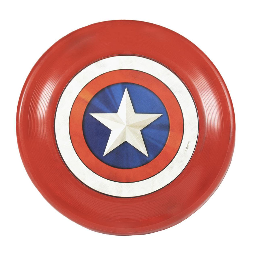 Marvel Frisbee del escudo del Capit&aacute;n Am&eacute;rica para perros Imagem n&uacute;mero 1