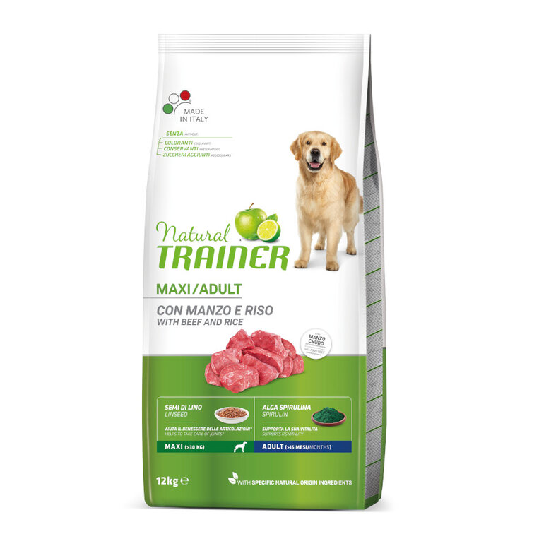 12 kg Natural Trainer Adult Maxi Terneira ração para cães ,  Imagem número 2 12 kg Natural Trainer Adult Maxi Terneira ração para cães , , large Imagem número 2