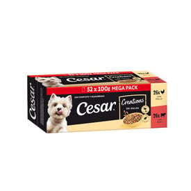 Cesar Mix de Carnes em Molho Saquetas para c&atilde;es - Multipack