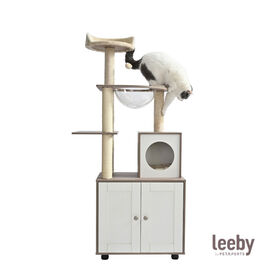 Leeby Luna árvore arranhadora com móvel para gatos