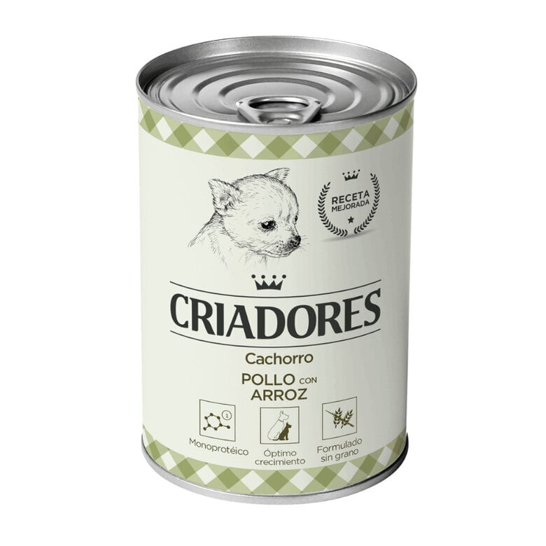 400 g Criadores Frango-arroz comida húmida para cachorros,  Imagem número 1 400 g Criadores Frango-arroz comida húmida para cachorros, , large Imagem número 1