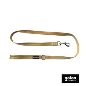 Gotoo Trela de nylon reflexiva bege para cães