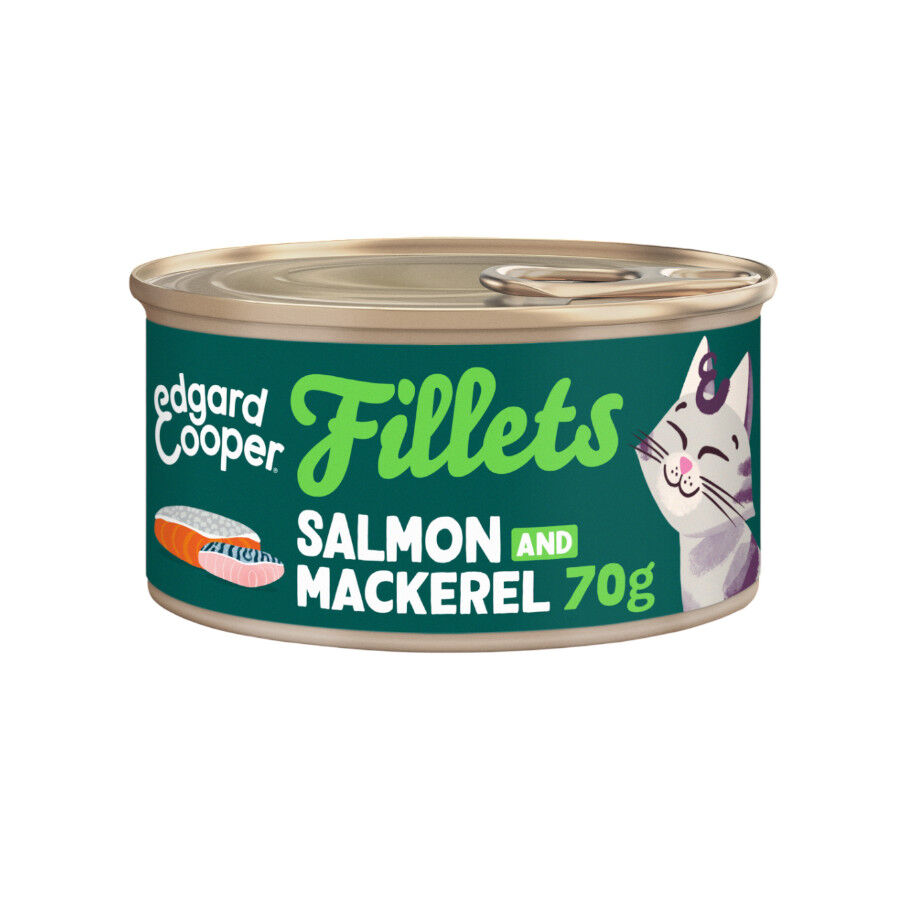 70 g Edgard & Cooper Filetes de Salm&oacute;n y Ceballa Lata para gatos, , large Imagem n&uacute;mero 1