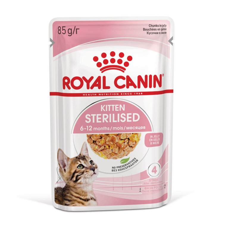 85 g Royal Canin Kitten Sterilised Saquetas de Gelatina para gatinhos,  Imagem número 1 85 g Royal Canin Kitten Sterilised Saquetas de Gelatina para gatinhos, , large Imagem número 1