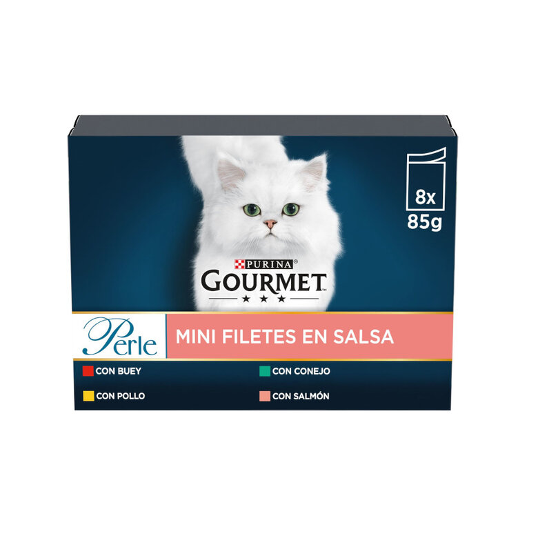 8 saquetas x 85 g Gourmet Perle Filetes de Carne em molho saqueta para gatos,  Imagem número 1 8 saquetas x 85 g Gourmet Perle Filetes de Carne em molho saqueta para gatos, , large Imagem número 1