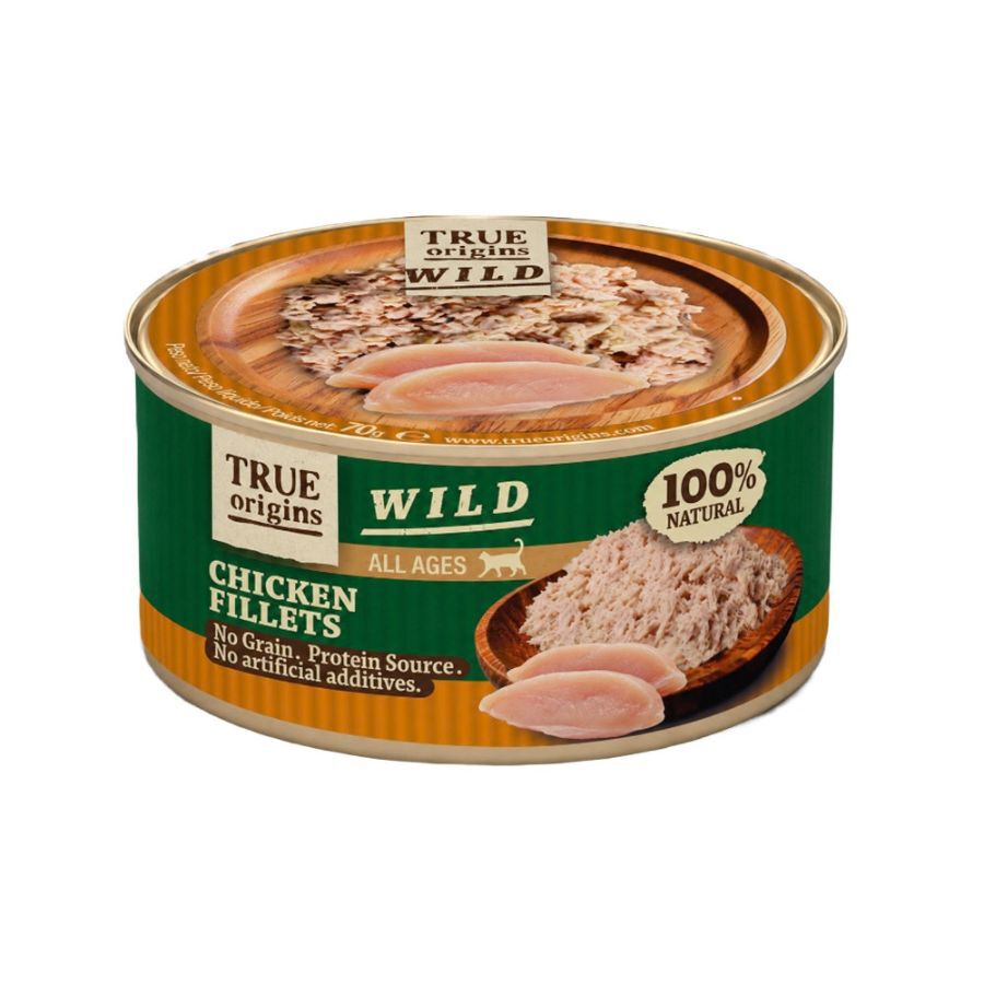 70 g True Origins Wild Comida h&uacute;mida de Frango em lata para gatos, , large Imagem n&uacute;mero 1