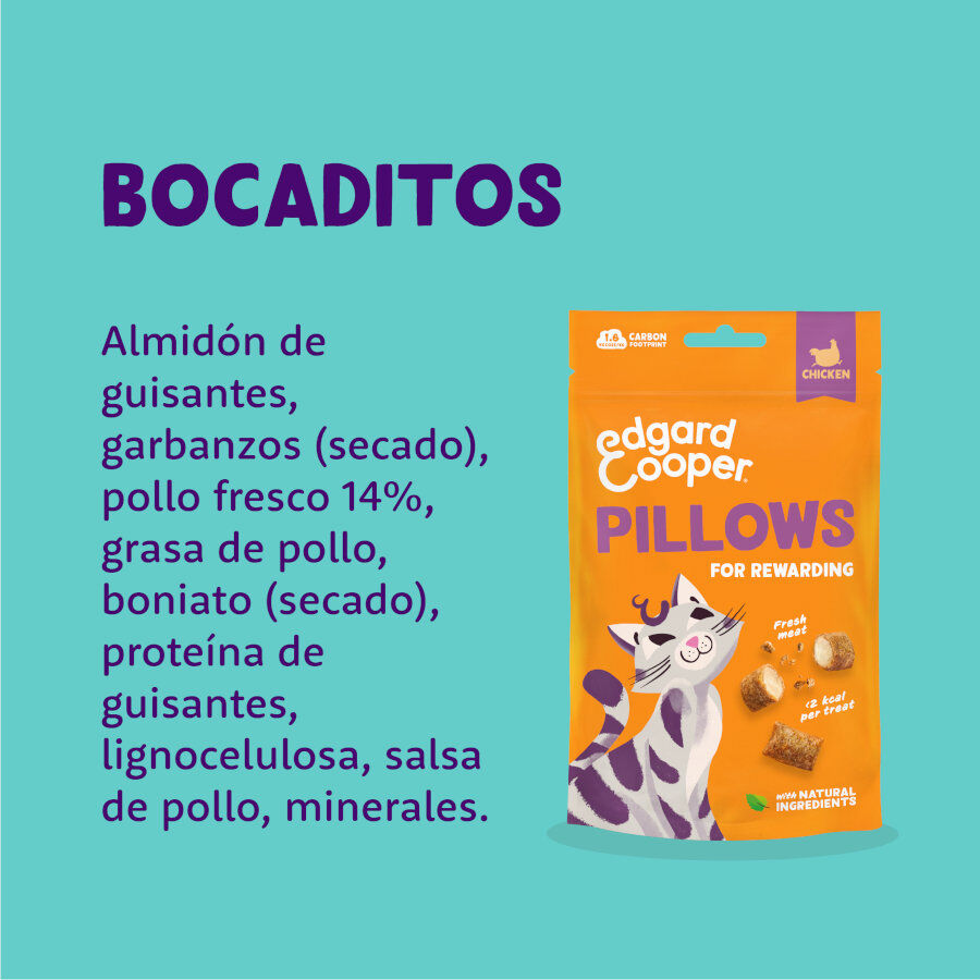 60 g Edgard & Cooper Pillows Snack de frango para gatos, , large Imagem n&uacute;mero 4