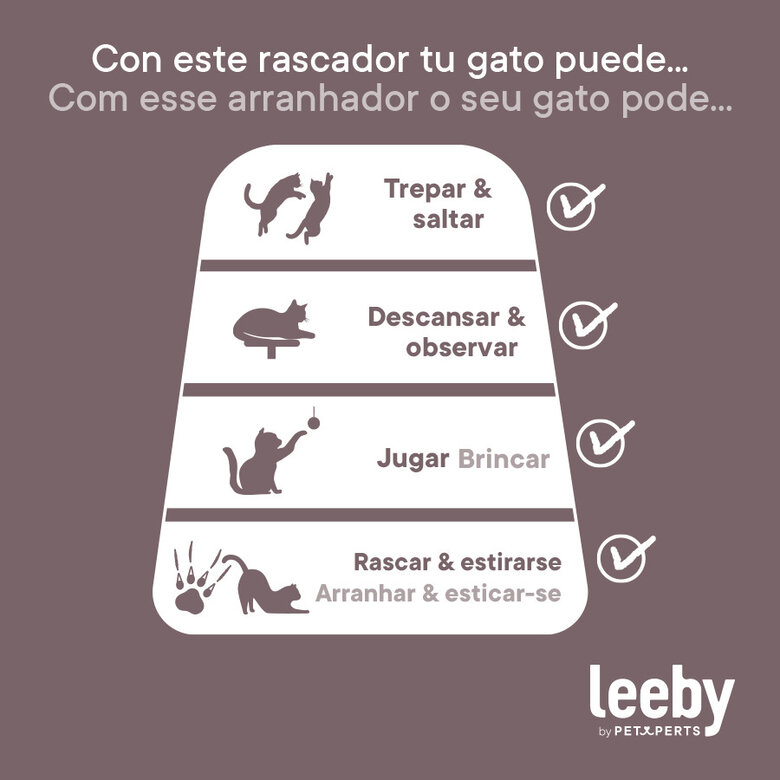 Leeby Kenzo árvore arranhadora com cama para gatos,  Imagem número 10 Leeby Kenzo árvore arranhadora com cama para gatos, , large Imagem número 10