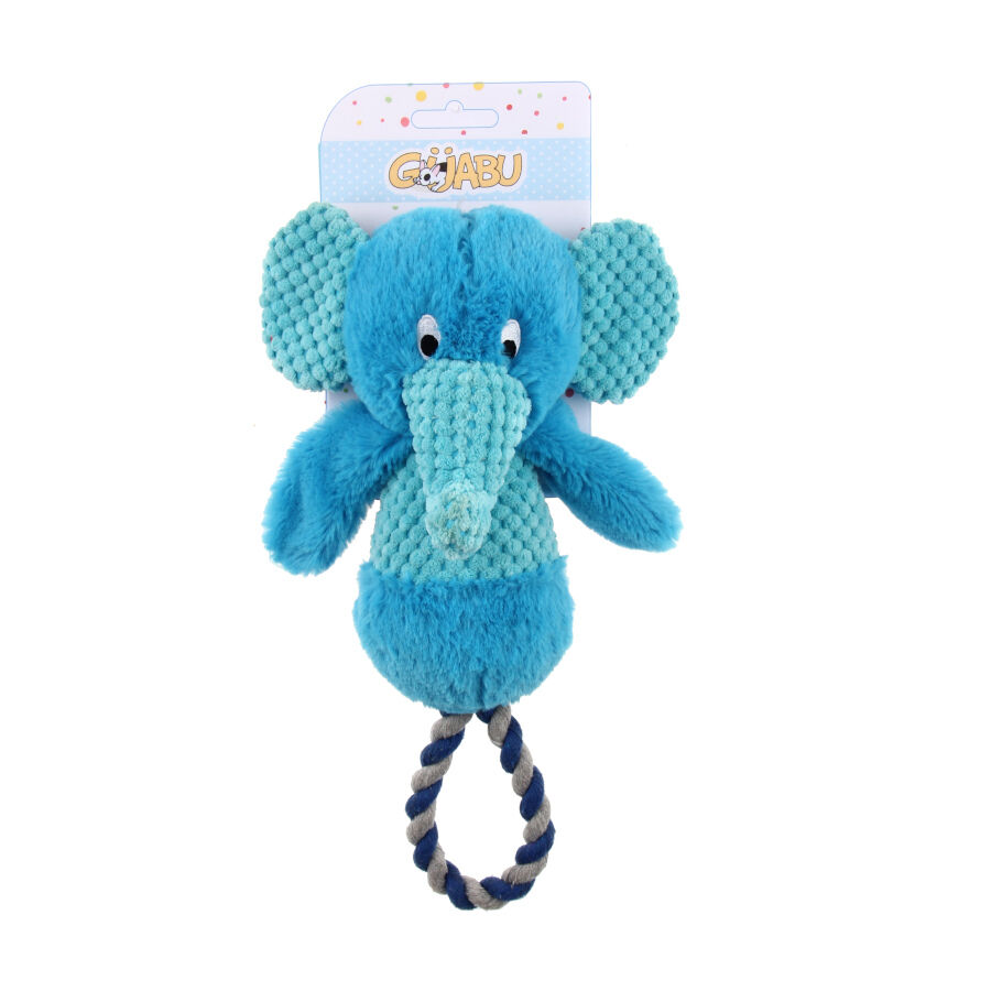 Guabu Elefante azul com corda para c&atilde;es, , large Imagem n&uacute;mero 1