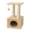 Leeby Colette Scratch arranhador com cama nido e brinquedo bege para gatos, , large Indicador imagem número 1