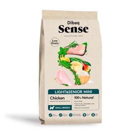 Dibaq Sense Low Grain Light & Senior Mini Ra&ccedil;&atilde;o de Frango para c&atilde;es
