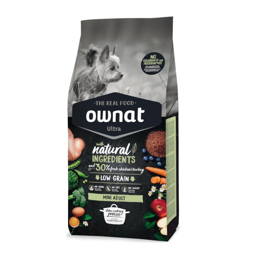 3 kg Ownat Mini Adult Ultra Frango e Peru ra&ccedil;&atilde;o para c&atilde;es, , large Imagem n&uacute;mero 1