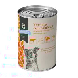 Criadores comida húmida cão vitela com abóbora