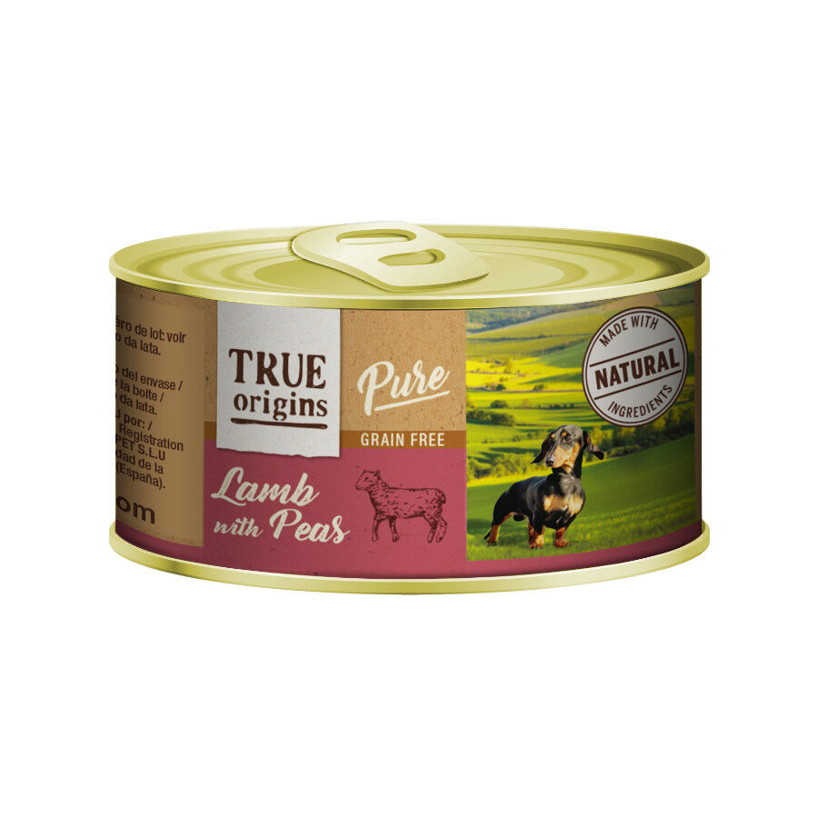 185 g True Origins Pure Borrego com Ervilhas em lata para c&atilde;es , , large Imagem n&uacute;mero 1